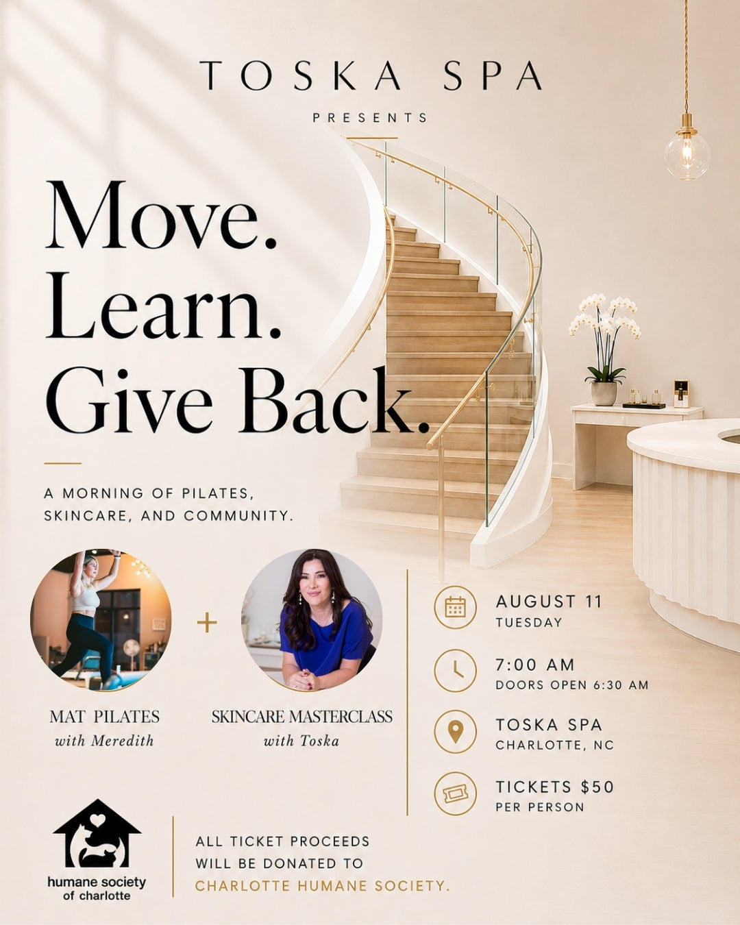 Toska X BK Pilates: Move. Learn. Give Back.